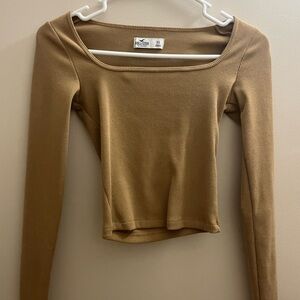 Hollister Women's Camel Ribbed Bodysuit